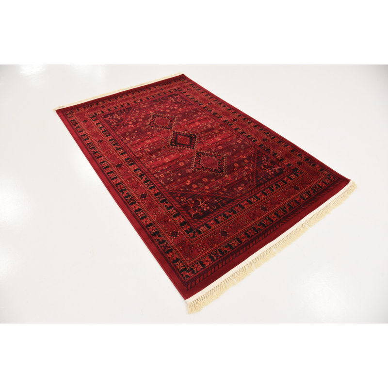 Kowloon Oriental Deep Red Area Rug AllModern